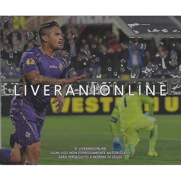 UEFA Europa League 2014/2015 Quarti di Finale Ritorno Firenze - 23.04.2015 Fiorentina-Dinamo Kiev Nella Foto: esultanza dopo il gol di vargas del 2-0 /Ph.Vitez-Ag. Aldo Liverani