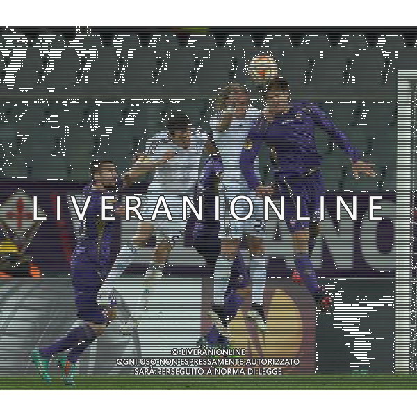UEFA Europa League 2014/2015 Quarti di Finale Ritorno Firenze - 23.04.2015 Fiorentina-Dinamo Kiev Nella Foto:Alonso Marcos-Vida Domagoj /Ph.Vitez-Ag. Aldo Liverani