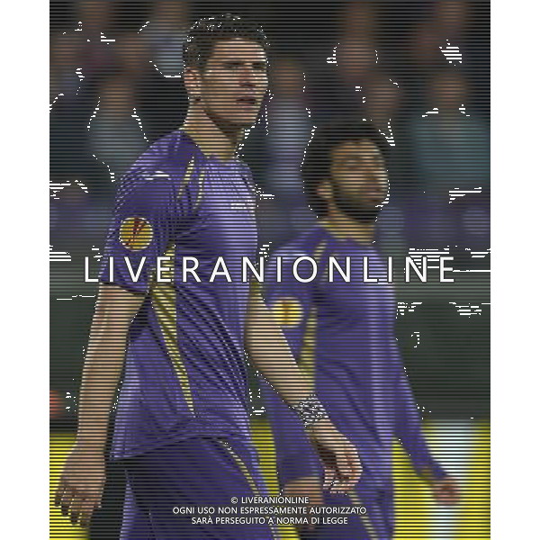 UEFA Europa League 2014/2015 Quarti di Finale Ritorno Firenze - 23.04.2015 Fiorentina-Dinamo Kiev Nella Foto:Gomez Mario-Salah Mohamed /Ph.Vitez-Ag. Aldo Liverani