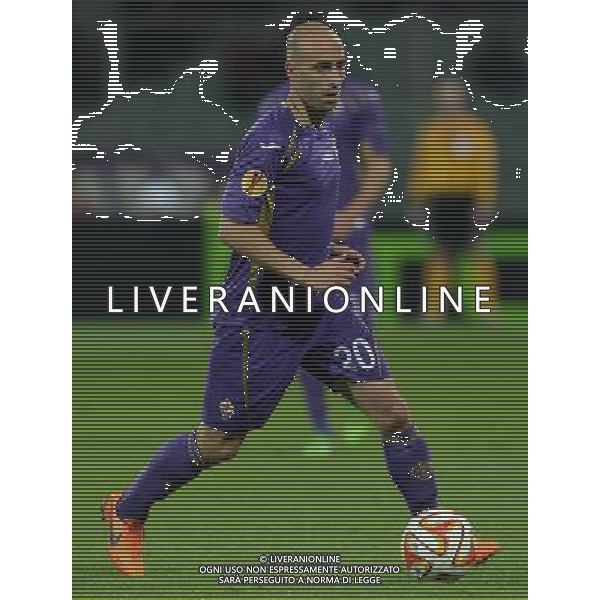 UEFA Europa League 2014/2015 Quarti di Finale Ritorno Firenze - 23.04.2015 Fiorentina-Dinamo Kiev Nella Foto:Borja Valero /Ph.Vitez-Ag. Aldo Liverani