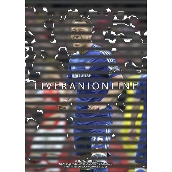 Chelsea\'s John Terry celebrates at the final whistle Photographer Ashley Western/CameraSport Football - Barclays Premiership - Arsenal v Chelsea - Sunday 26th April 2015 - Emirates Stadium - London © CameraSport - 43 Linden Ave. Countesthorpe. Leicester. England. LE8 5PG - Tel: +44 (0) 116 277 4147 - admin@camerasport.com - www.camerasport.com /Agenzia Aldo Liverani Sas - ITALY ONLY - EDITORIAL USE ONLY
