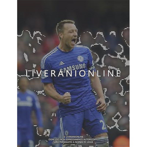Chelsea\'s John Terry celebrates at the final whistle Photographer Ashley Western/CameraSport Football - Barclays Premiership - Arsenal v Chelsea - Sunday 26th April 2015 - Emirates Stadium - London © CameraSport - 43 Linden Ave. Countesthorpe. Leicester. England. LE8 5PG - Tel: +44 (0) 116 277 4147 - admin@camerasport.com - www.camerasport.com /Agenzia Aldo Liverani Sas - ITALY ONLY - EDITORIAL USE ONLY