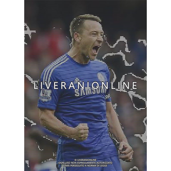 Chelsea\'s John Terry celebrates at the final whistle Photographer Ashley Western/CameraSport Football - Barclays Premiership - Arsenal v Chelsea - Sunday 26th April 2015 - Emirates Stadium - London © CameraSport - 43 Linden Ave. Countesthorpe. Leicester. England. LE8 5PG - Tel: +44 (0) 116 277 4147 - admin@camerasport.com - www.camerasport.com /Agenzia Aldo Liverani Sas - ITALY ONLY - EDITORIAL USE ONLY