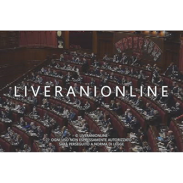 Esame e Votazione alla Camera delle questioni pregiudiziali riferite al disegno di legge elettorale -Roma 28 aprile 2015 nella foto i deputati nei banchi del PD ©Corradetti/Agenzia Aldo Liverani Sas
