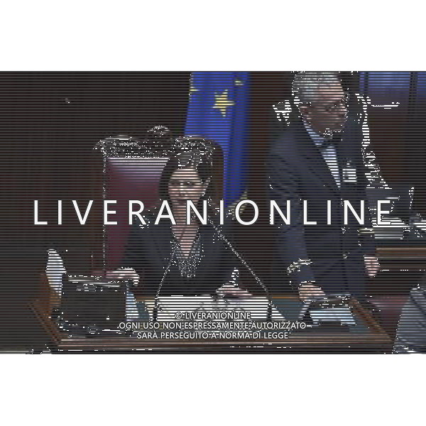 Esame e Votazione alla Camera delle questioni pregiudiziali riferite al disegno di legge elettorale -Roma 28 aprile 2015 nella foto Boldrini Laura ©Corradetti/Agenzia Aldo Liverani Sas