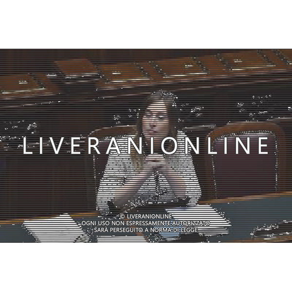 Esame e Votazione alla Camera delle questioni pregiudiziali riferite al disegno di legge elettorale -Roma 28 aprile 2015 nella foto Elena Maria Boschi ©Corradetti/Agenzia Aldo Liverani Sas