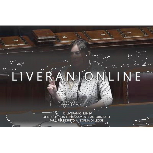 Esame e Votazione alla Camera delle questioni pregiudiziali riferite al disegno di legge elettorale - Roma 28 aprile 2015 nella foto Maria Elena Boschi ©Corradetti/Agenzia Aldo Liverani Sas