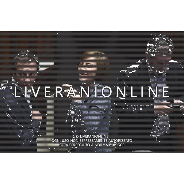 Esame e Votazione alla Camera delle questioni pregiudiziali riferite al disegno di legge elettorale - Roma 28 aprile 2015 nella foto Renata Polverini ©Corradetti/Agenzia Aldo Liverani Sas