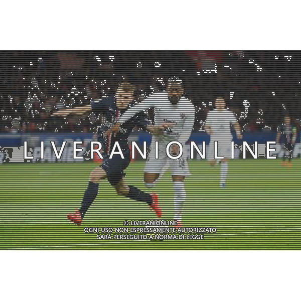Lucas DIGNE / Romain METANIRE - 28.04.2015 - Paris Saint Germain / Metz - Match en retard - 32eme journee Ligue 1 Photo : Nolwenn Le Gouic / Icon Sport /Agenzia Aldo Liverani sas - ITALY ONLY - EDITORIAL USE ONLY