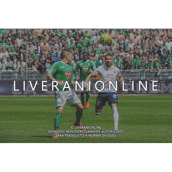 Anthony MOUNIER - 26.04.2015 - Saint Etienne / Montpellier - 34eme journee de Ligue 1 Photo : Jean Paul Thomas / Icon Sport /Agenzia Aldo Liverani sas - ITALY ONLY - EDITORIAL USE ONLY