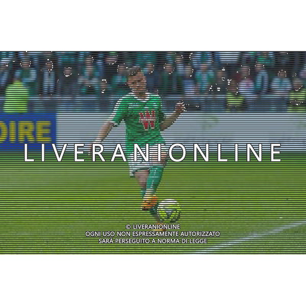 Franck TABANOU - 26.04.2015 - Saint Etienne / Montpellier - 34eme journee de Ligue 1 Photo : Jean Paul Thomas / Icon Sport /Agenzia Aldo Liverani sas - ITALY ONLY - EDITORIAL USE ONLY