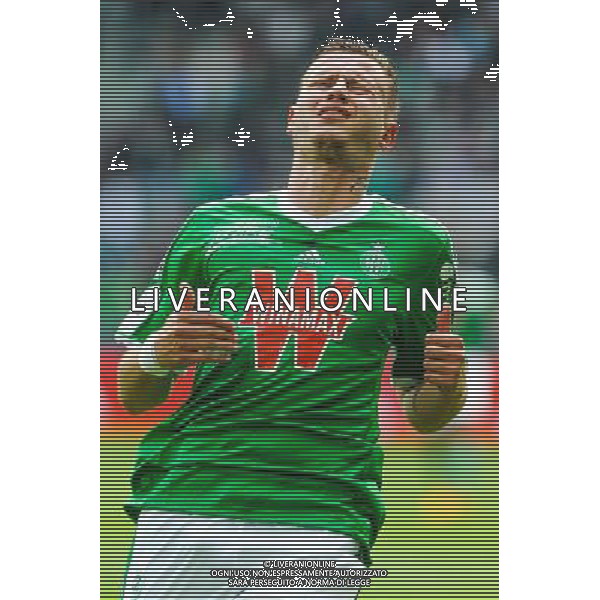 Franck TABANOU - 26.04.2015 - Saint Etienne / Montpellier - 34eme journee de Ligue 1 Photo : Jean Paul Thomas / Icon Sport /Agenzia Aldo Liverani sas - ITALY ONLY - EDITORIAL USE ONLY