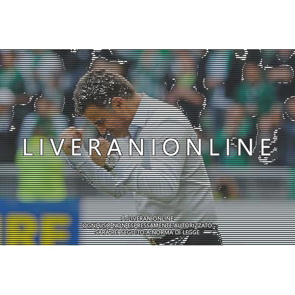 Joie Christophe GALTIER - 26.04.2015 - Saint Etienne / Montpellier - 34eme journee de Ligue 1 Photo : Jean Paul Thomas / Icon Sport /Agenzia Aldo Liverani sas - ITALY ONLY - EDITORIAL USE ONLY