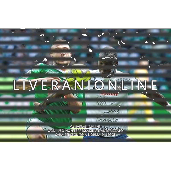 Yohan MOLLO / Bryan DABO - 26.04.2015 - Saint Etienne / Montpellier - 34eme journee de Ligue 1 Photo : Jean Paul Thomas / Icon Sport /Agenzia Aldo Liverani sas - ITALY ONLY - EDITORIAL USE ONLY