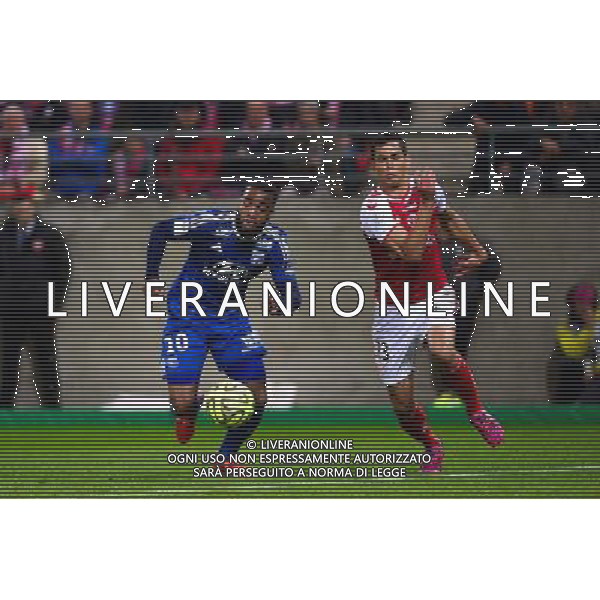 Alexandre LACAZETTE / Aissa MANDI - 26.04.2015 - Reims / Lyon - 34eme journee de Ligue 1 Photo : David Winter / Icon Sport /Agenzia Aldo Liverani sas - ITALY ONLY - EDITORIAL USE ONLY