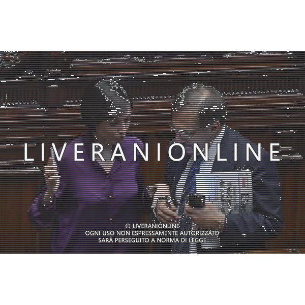 Roma - 30/04/2015 - Montecitorio - Voto di fiducia sulla legge elettorale Italicum - nella foto: Mara Carfagna e Ignazio La Russa / Ph. Fabrizio Corradetti - Ag. Aldo Liverani Sas
