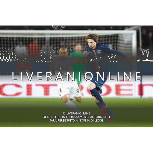 Adrien RABIOT / Ahmed KASHI - 28.04.2015 - Paris Saint Germain / Metz - Match en retard - 32eme journee Ligue 1 Photo : Nolwenn Le Gouic / Icon Sport AG ALDO LIVERANI SAS ONLY ITALY