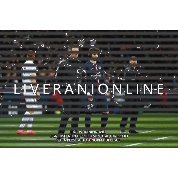 Laurent BLANC / Adrien RABIOT - 28.04.2015 - Paris Saint Germain / Metz - Match en retard - 32eme journee Ligue 1 Photo : Nolwenn Le Gouic / Icon Sport AG ALDO LIVERANI SAS ONLY ITALY