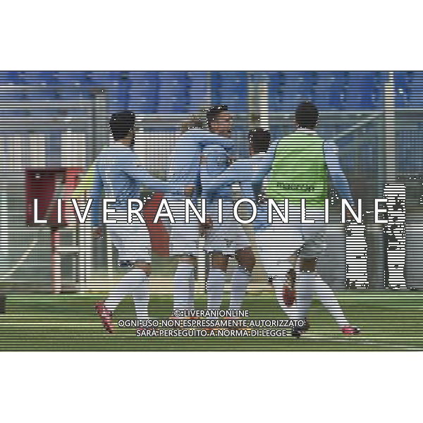 Roma - 01/05/2015 - Stadio Olimpico - Ritorno Finale Tim Cup Primavera 2014-2015 - SS Lazio vs AS Roma - nella foto: Cristopher Oikonomidis festeggiato dai compagni / Ph. Fabrizio Corradetti - Ag. Aldo Liverani sas