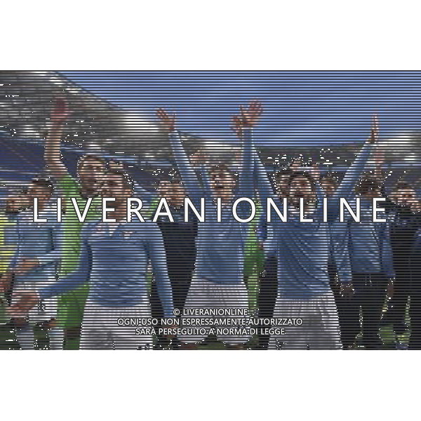 Roma - 01/05/2015 - Stadio Olimpico - Ritorno Finale Tim Cup Primavera 2014-2015 - SS Lazio vs AS Roma - nella foto: I giocatori della Lazio esultano a fine gara / Ph. Fabrizio Corradetti - Ag. Aldo Liverani sas
