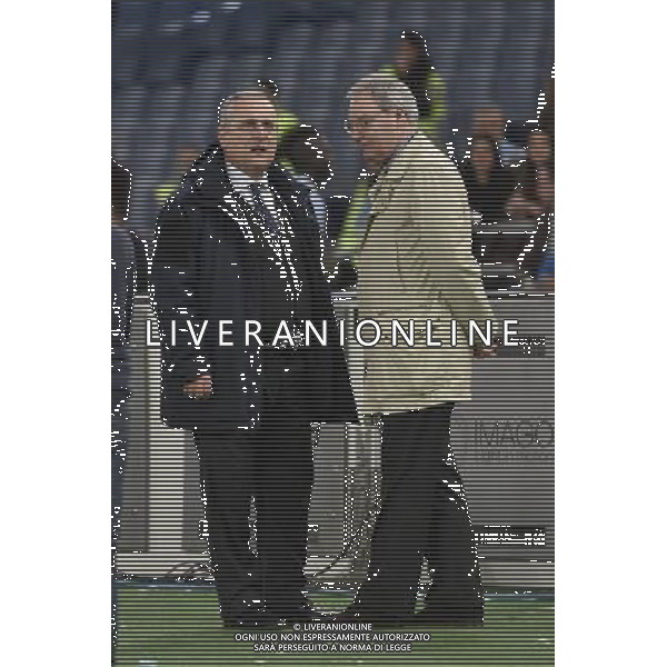 Roma - 01/05/2015 - Stadio Olimpico - Ritorno Finale Tim Cup Primavera 2014-2015 - SS Lazio vs AS Roma - nella foto: Claudio Lotito e Maurizio Beretta / Ph. Fabrizio Corradetti - Ag. Aldo Liverani sas