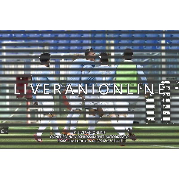 Roma - 01/05/2015 - Stadio Olimpico - Ritorno Finale Tim Cup Primavera 2014-2015 - SS Lazio vs AS Roma - nella foto: Cristopher Oikonomidis esulta con i compagni dopo il gol dell\'1 a 0 / Ph. Fabrizio Corradetti - Ag. Aldo Liverani sas