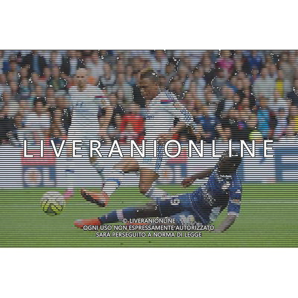 Clinton NJIE - 02.05.2015 - Lyon / Evian Thonon - 35eme journee de Ligue 1 Photo : Jean Paul Thomas / Icon Sport AG ALDO LIVERANI SAS ONLY ITALY