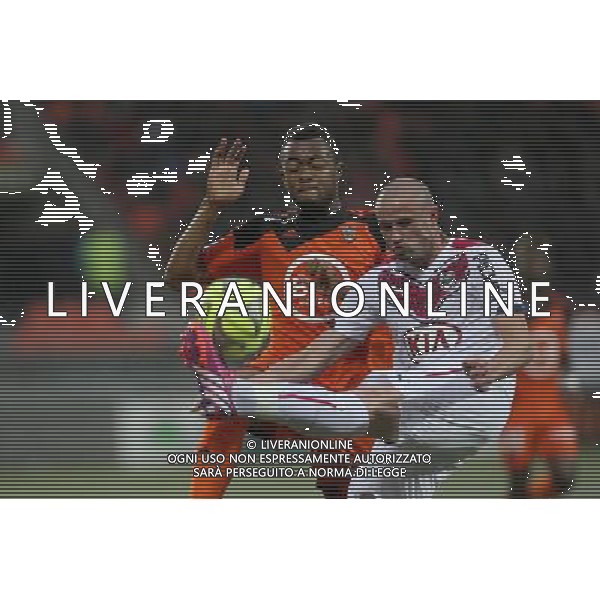 Nicolas PALOIS / Jordan AYEW - 02.05.2015 - Lorient / Bordeaux - 35eme journee de Ligue 1 Photo : Vincent Michel / Icon Sport AG ALDO LIVERANI SAS ONLY ITALY