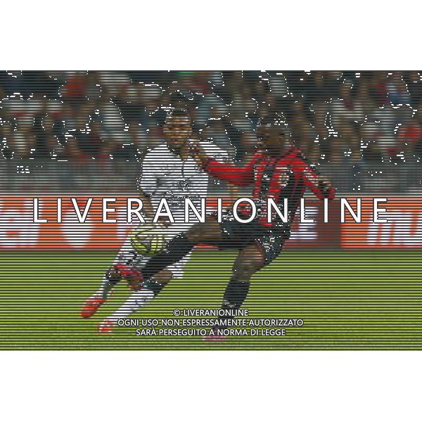 Thomas Lemar / Nampalys Mendy - 02.05.2015 - Nice / Caen - 35eme journee de Ligue 1 Photo : Sebastien Nogier / Icon Sport AG ALDO LIVERANI SAS ONLY ITALY