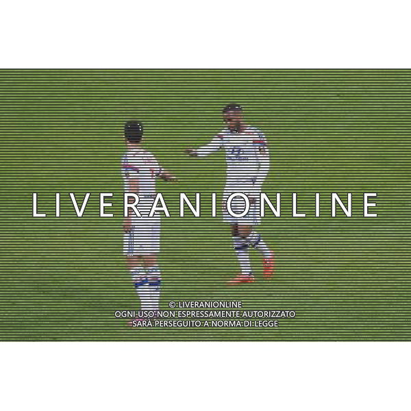 SORTIE DE Alexandre LACAZETTE / Clement GRENIER - 02.05.2015 - Lyon / Evian Thonon - 35eme journee de Ligue 1 Photo : Jean Paul Thomas / Icon Sport AG ALDO LIVERANI SAS ONLY ITALY
