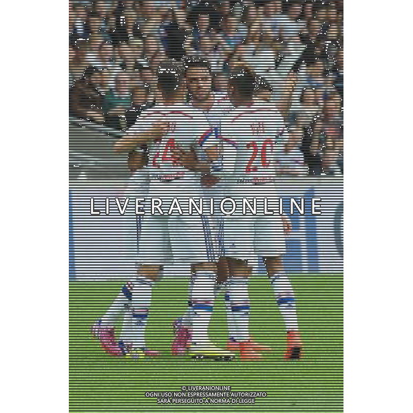 Joie Lyon - Clement GRENIER - 02.05.2015 - Lyon / Evian Thonon - 35eme journee de Ligue 1 Photo : Jean Paul Thomas / Icon Sport AG ALDO LIVERANI SAS ONLY ITALY