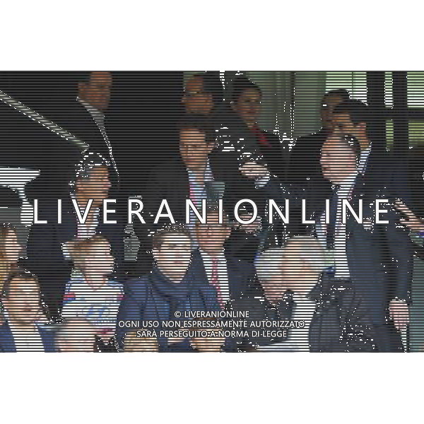 Esfandiar BAKHTIAR / Jean Michel AULAS - 02.05.2015 - Lyon / Evian Thonon - 35eme journee de Ligue 1 Photo : Jean Paul Thomas / Icon Sport AG ALDO LIVERANI SAS ONLY ITALY