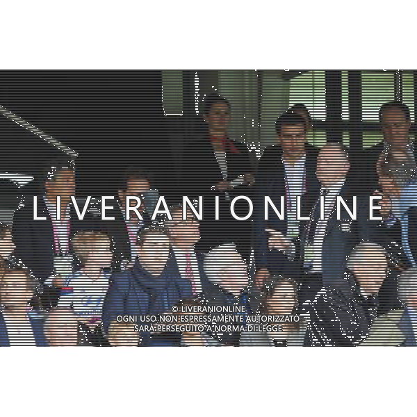 Esfandiar BAKHTIAR / Jean Michel AULAS - 02.05.2015 - Lyon / Evian Thonon - 35eme journee de Ligue 1 Photo : Jean Paul Thomas / Icon Sport AG ALDO LIVERANI SAS ONLY ITALY