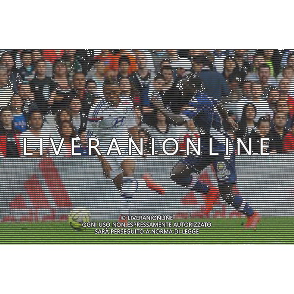 Clinton NJIE / Youssouf SABALY - 02.05.2015 - Lyon / Evian Thonon - 35eme journee de Ligue 1 Photo : Jean Paul Thomas / Icon Sport AG ALDO LIVERANI SAS ONLY ITALY
