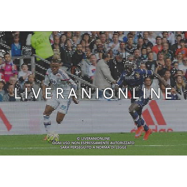 Clinton NJIE / Youssouf SABALY - 02.05.2015 - Lyon / Evian Thonon - 35eme journee de Ligue 1 Photo : Jean Paul Thomas / Icon Sport AG ALDO LIVERANI SAS ONLY ITALY