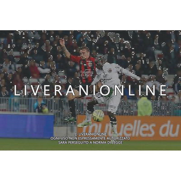 Eric Bautheac / Fode Koita - 02.05.2015 - Nice / Caen - 35eme journee de Ligue 1 Photo : Sebastien Nogier / Icon Sport AG ALDO LIVERANI SAS ONLY ITALY