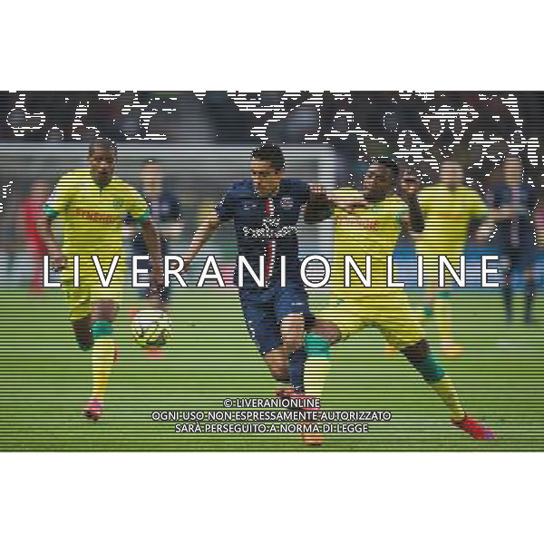 MARQUINHOS / Serge GAKPE - 03.05.2015 - Nantes / Paris Saint Germain - 35eme journee de Ligue 1 Photo : Vincent Michel / Icon Sport AG ALDO LIVERANI SAS ONLY ITALY