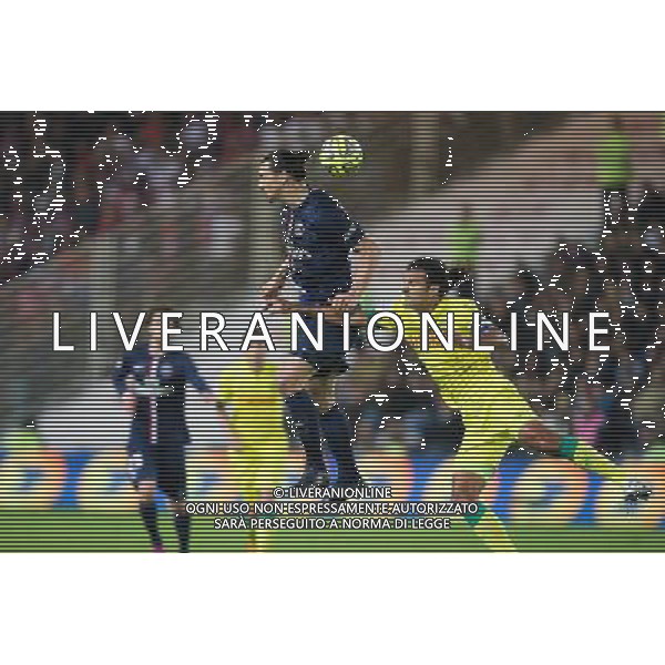 Zlatan IBRAHIMOVIC / Ozwaldo VIZCARRONDO - 03.05.2015 - Nantes / Paris Saint Germain - 35eme journee de Ligue 1 Photo : Vincent Michel / Icon Sport AG ALDO LIVERANI SAS ONLY ITALY