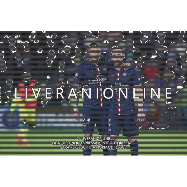 Gregory VAN DER WIEL / Yohan CABAYE - 03.05.2015 - Nantes / Paris Saint Germain - 35eme journee de Ligue 1 Photo : Vincent Michel / Icon Sport AG ALDO LIVERANI SAS ONLY ITALY
