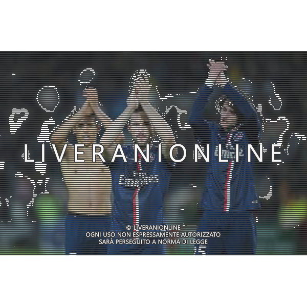 Yohan CABAYE / Adrien RABIOT - 03.05.2015 - Nantes / Paris Saint Germain - 35eme journee de Ligue 1 Photo : Vincent Michel / Icon Sport AG ALDO LIVERANI SAS ONLY ITALY
