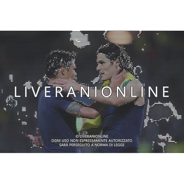 Thiago SILVA / Edinson CAVANI - 03.05.2015 - Nantes / Paris Saint Germain - 35eme journee de Ligue 1 Photo : Vincent Michel / Icon Sport AG ALDO LIVERANI SAS ONLY ITALY
