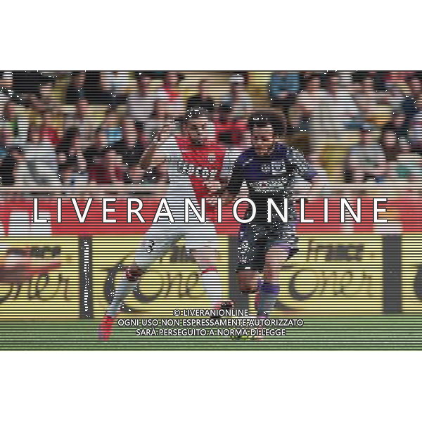 Martin BRAITHWAITE / Lavyn KURZAWA - 03.05.2015 - Monaco / Toulouse - 35eme journÌ©e de Ligue 1 Photo : Jean Christophe Magnenet / Icon Sport AG ALDO LIVERANI SAS ONLY ITALY