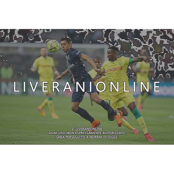 MARQUINHOS / Serge GAKPE - 03.05.2015 - Nantes / Paris Saint Germain - 35eme journee de Ligue 1 Photo : Vincent Michel / Icon Sport AG ALDO LIVERANI SAS ONLY ITALY