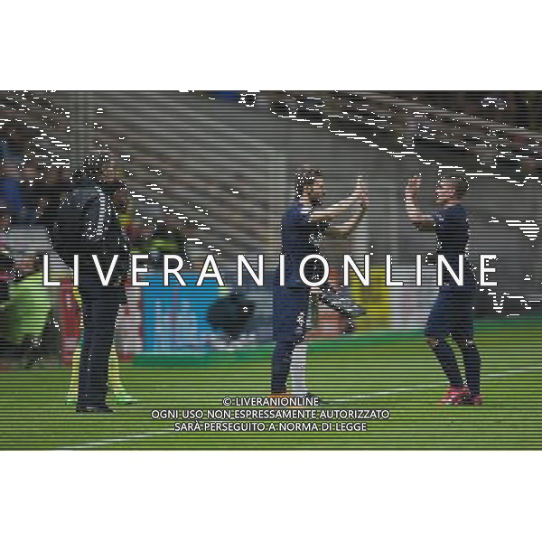 Laurent BLANC / Yohan CABAYE / Marco VERRATTI - 03.05.2015 - Nantes / Paris Saint Germain - 35eme journee de Ligue 1 Photo : Vincent Michel / Icon Sport AG ALDO LIVERANI SAS ONLY ITALY