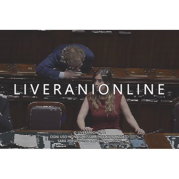 Roma - 04/05/2015 - Montecitorio - Voto di fiducia sulla legge elettorale Italicum nella foto LUCA LOTTI ED ELENA BOSCHI foto fabrizio corradetti-ag aldo liverani sas