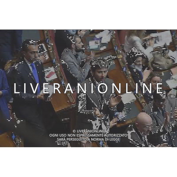 Roma - 04/05/2015 - Montecitorio - Voto di fiducia sulla legge elettorale Italicum nella foto ALESSANDRO DI BATTISTA E LUIGI DI MAIO foto fabrizio corradetti-ag aldo liverani sas
