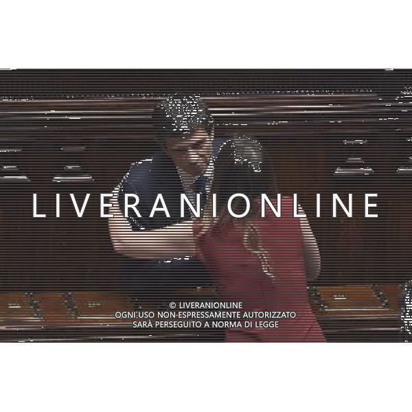 Roma - 04/05/2015 - Montecitorio - Voto di fiducia sulla legge elettorale Italicum nella foto MAURIZIO LUPI ED ELENA BOSCHI foto fabrizio corradetti-ag aldo liverani sas