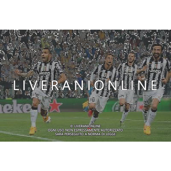 UEFA Champions League 2014/2015 Semifinale Andata Torino- 05.05.2015 Juventus-Real Madrid Nella Foto: esultanza dopo il gol su rigore di carlos tevez del 2-1 /Ph.Vitez-Ag. Aldo Liverani