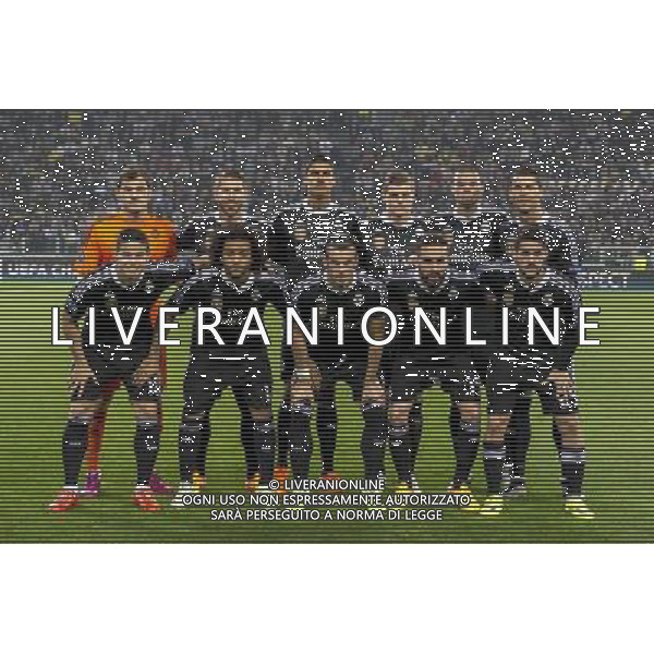 UEFA Champions League 2014/2015 Semifinale Andata Torino- 05.05.2015 Juventus-Real Madrid Nella Foto:Real Madrid Squadra Formazione Casillas,Ramos,Varane,Kroos,Pepe,Ronaldo,Rodriguez,Marcelo,Bale,Carvajal,Isco /Ph.Vitez-Ag. Aldo Liverani