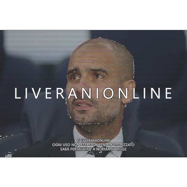 firo Fu§ball, Fussball, 06.05.2015 Uefa Champions League, CL Saison 2014/2015 CHL Halbfinale, Hinspiel FCB FC Barcelona - FCB FC Bayern MŸnchen Muenchen FCB Trainer Coach Pep Guardiola, Portrait Kopfbild /AGENZIA ALDO LIVERANI SAS - ITALY ONLY - EDITORIAL USE ONLY - Barcellona Vs Bayern Monaco semifinale andata champions League 06 maggio 2015